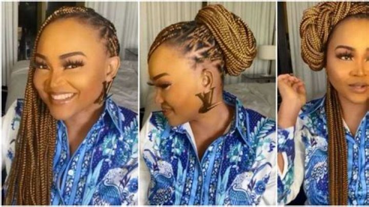 Actress Mercy Aigbe shows fans 5 cool ways to style their braids in new video