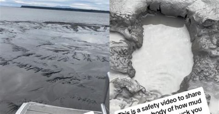 Alaskan Man Demonstrates How “Beautiful” Mud Flats Can Be Dangerous to Tourists