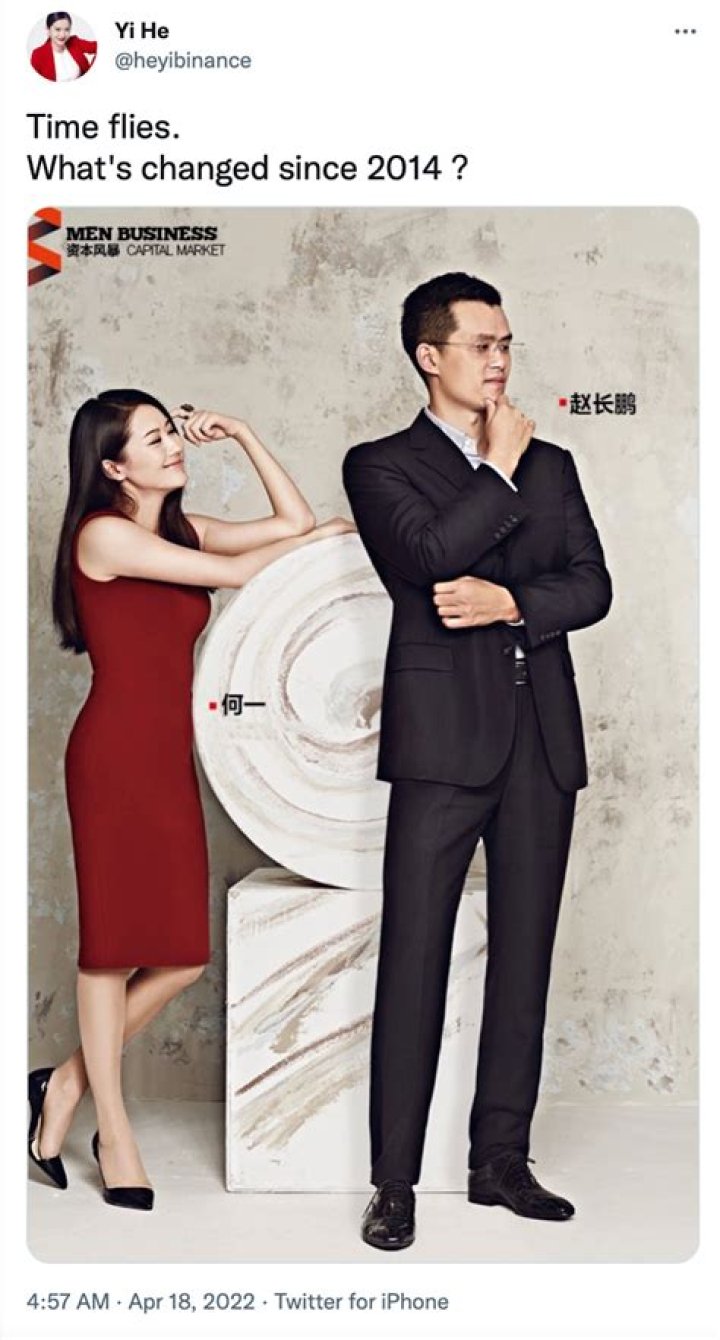 Changpeng Zhao Family Tree: Wife Yi He And Kids