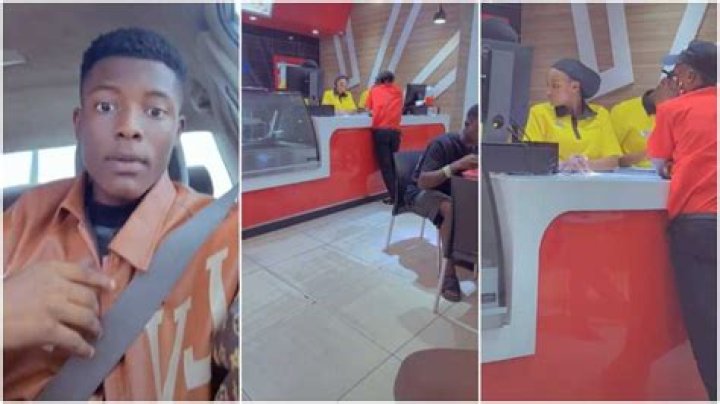 “I’m in Love”: Nigerian Man Sees Beautiful Waitress at Restaurant, Can’t Take His Eyes off Her in Video