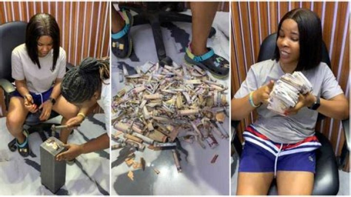 "I Want to Buy Venza": Nigerian Lady Breaks Her Piggy Bank, Flaunts N291,000 She Saved, Video Goes Viral