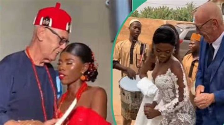 Lady Gets Married to Elderly White Man, Rocks Trendy Outfits, Peeps React: "Hustle is Hustle"