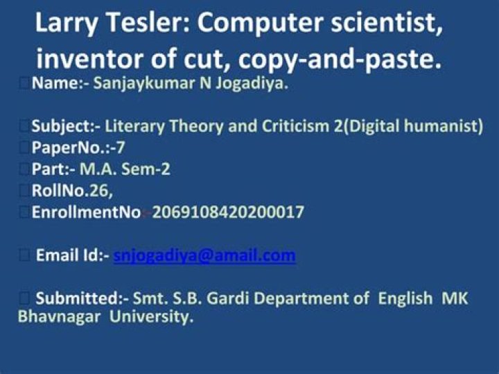 Larry Tesler: Computer scientist who invented cut, copy and paste dies at 74