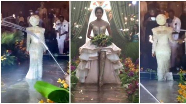 Mixed Reactions as Nigerian Couple Recreates Wedding Entrance from Crazy Rich Asians in Trending Video