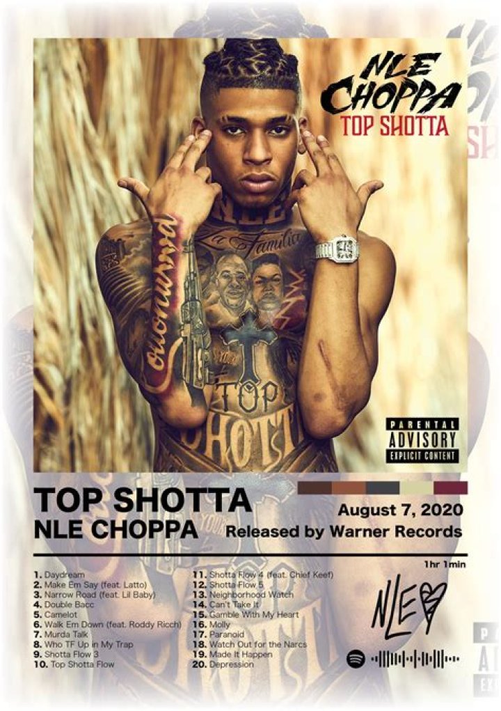 NLE Choppa Has A Dedicated Tattoo Guy For Every Tattoo He Gets