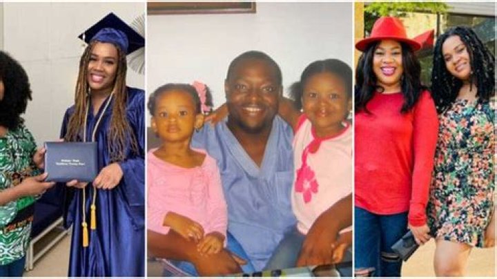 Stella Damasus Shares Throwback Photo of Late Husband As She Celebrates Lookalike Daughter on 19th Birthday