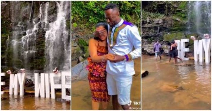 "This is a Beauty": Man Raises the Bar as He Proposes to His Bae in a River, Video Shows Her Crying