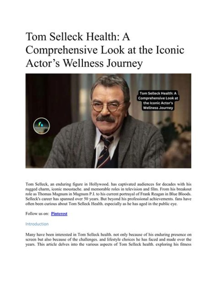 Unveiling Tom Selleck's Health Journey: Discoveries And Insights