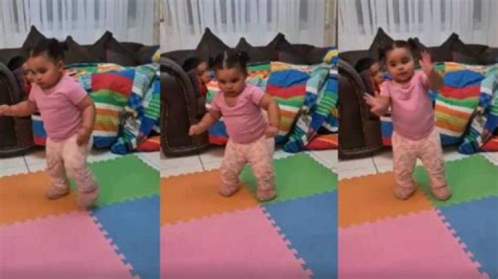 Video captures moment adorable baby girl joins the Jerusalema Challenge